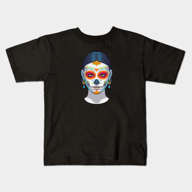 Mexican Woman Kids T-Shirt by TambuStore